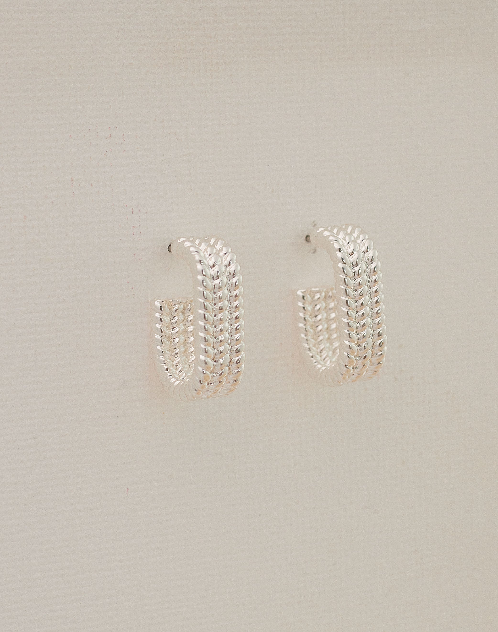 Florence Silver Hoop Earrings